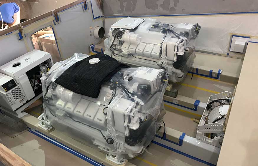 mtu marine engine installation